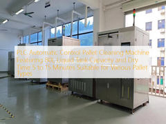 Automatyczna maszyna do czyszczenia palet z sterowaniem PLC o pojemności zbiornika płynu 80L i czasie suszenia od 5 do 15 minut, odpowiednia do różnych typów palet